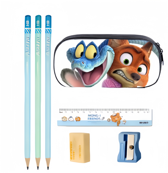 Disney Zootopia Judy &amp; Nick Pencil Case - Large Capacity Stationery Pouch