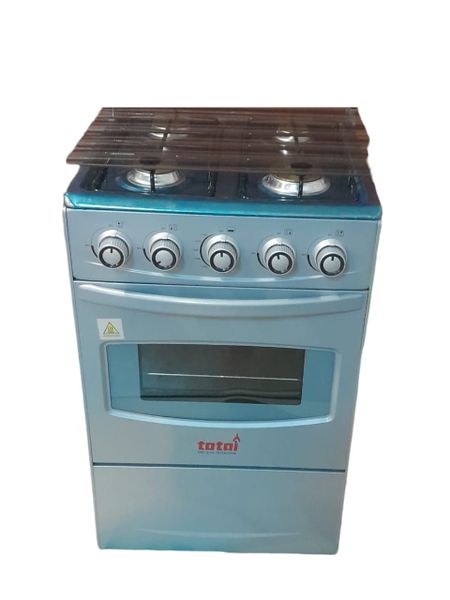 Totai Standing Gas Solution 4 Burner Gas/Oven Cooker- Silver