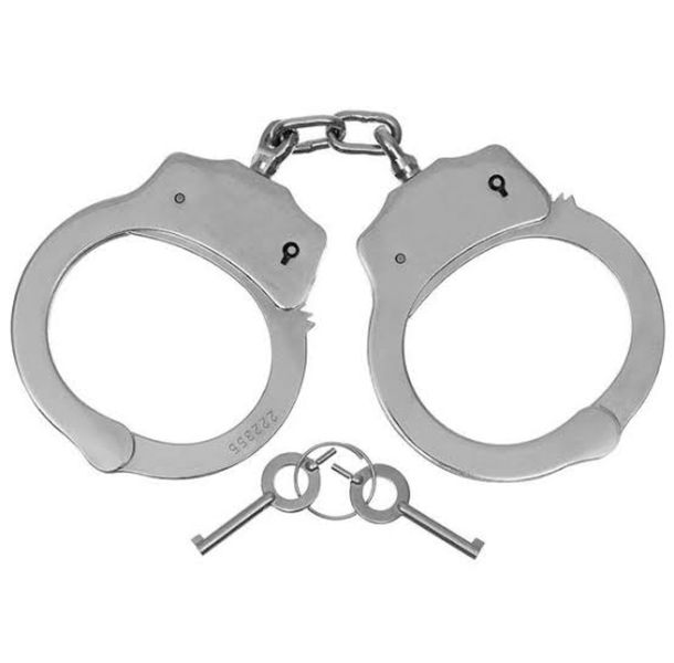 Premium Stainless steel Chain Handcuffs Police grade with pouch