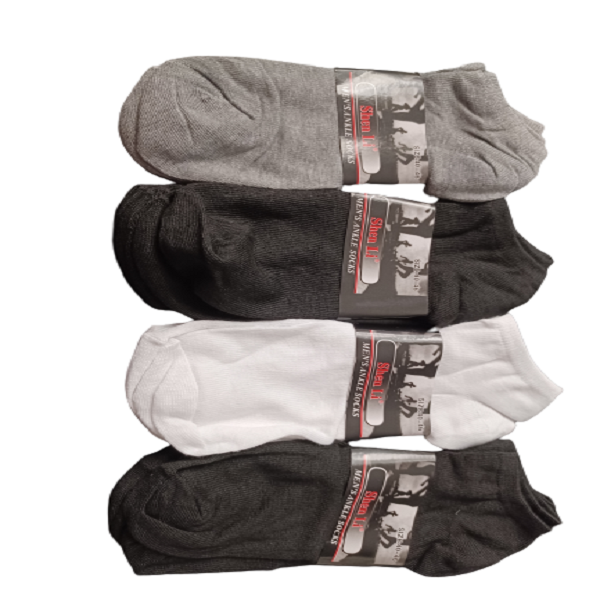 Men's Mixed Assorted Ankle Socks -12 Pairs