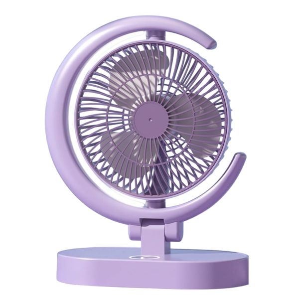 Portable Foldable USB Fan, Adjustable for Different Wind Speeds - Purple