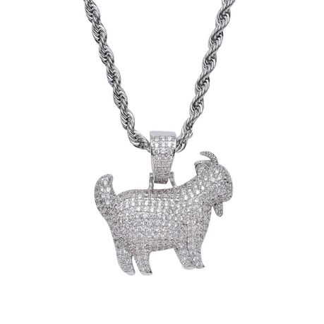 Iced out goat on sale pendant