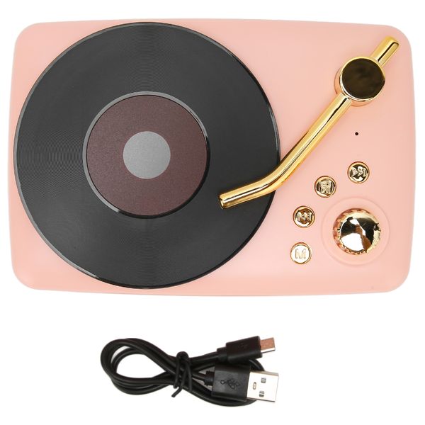 Bluetooth Speaker Stereo USB Charging Portable Mini Wireless Speaker Pink