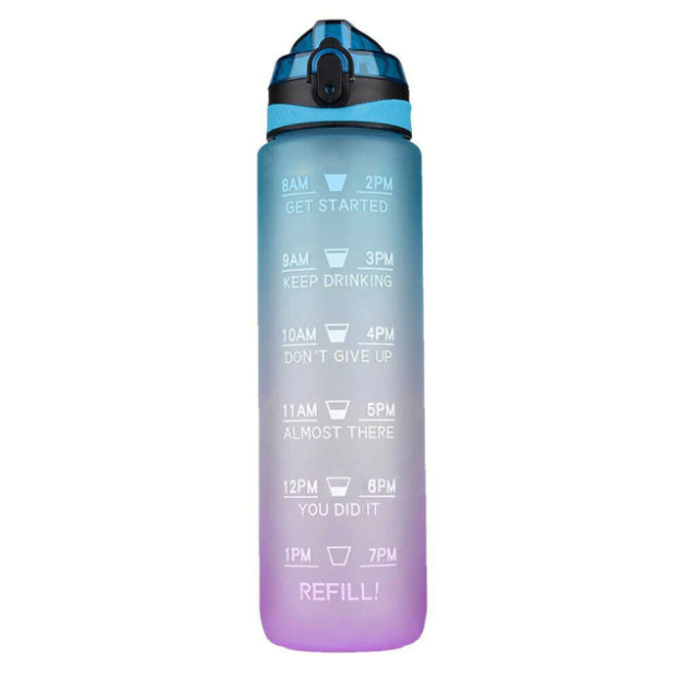 1L Water Bottle Motivational Drink Flask With Time Markings | Shop ...