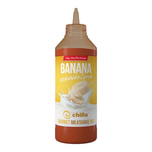 Chilla Banana Milkshake Syrup - 1lt - Smooth Tropical Sweet Flavour