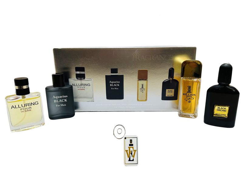 Fragrance Men Light Blue Gift Set 4x30ml Perfumes &amp; Keyring Combo