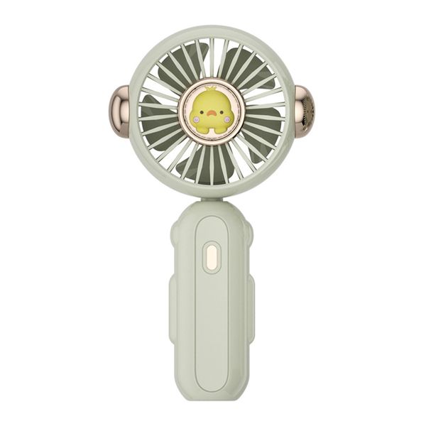 3 Blade Folding Handheld Fan Green