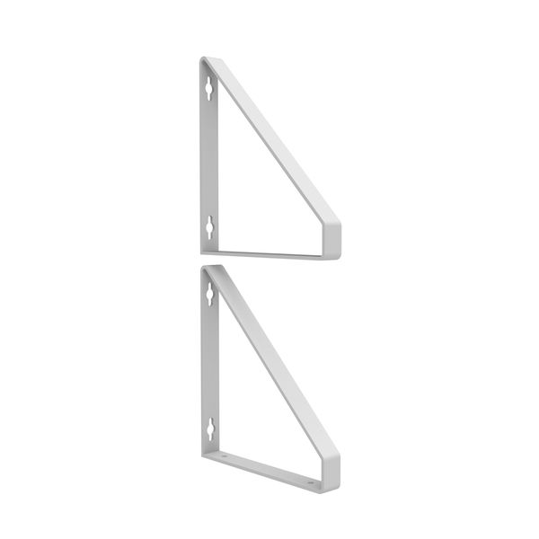 010Products Floating Shelves White Metal Brackets-6 Inch - 2 Pack