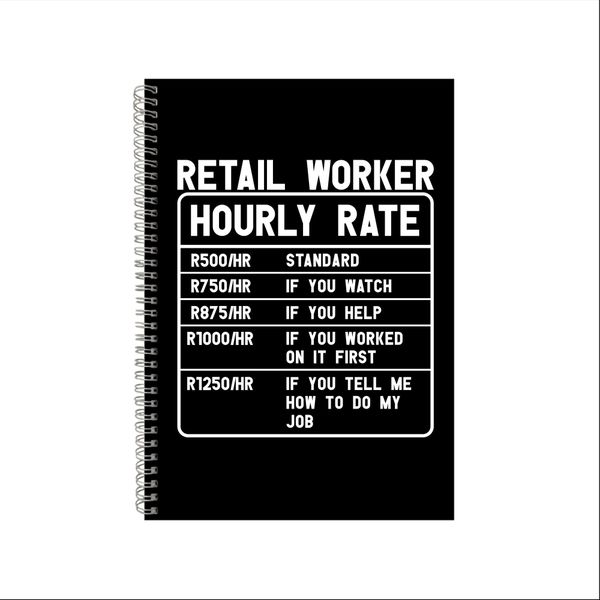 Retail Worker Notebook Shopping Writing Gift Book A4 Notepad 08