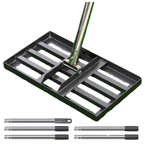 Garden Lawn Leveler Hand Rake Natureline Adjustable&amp;Handle Steel Rod