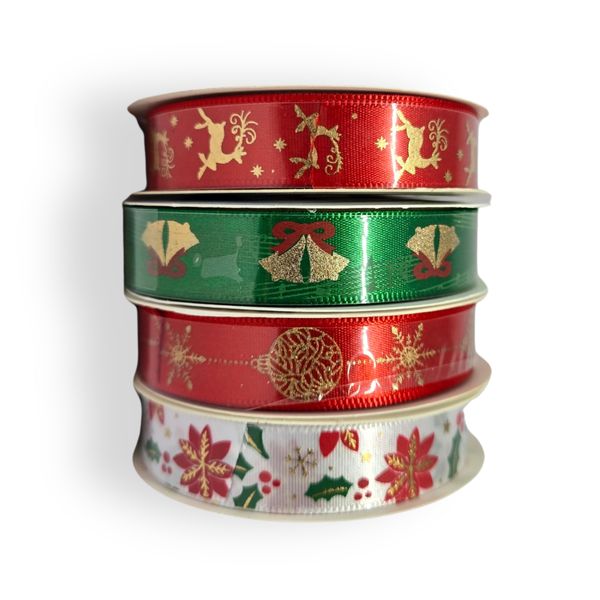 Christmas Ribbon for decoration - Table Decor - Wrapping Presents - Trees