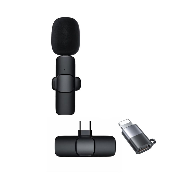 Wireless Microphone - Compatible with Type C and iPhone/iPad (Lavalier)