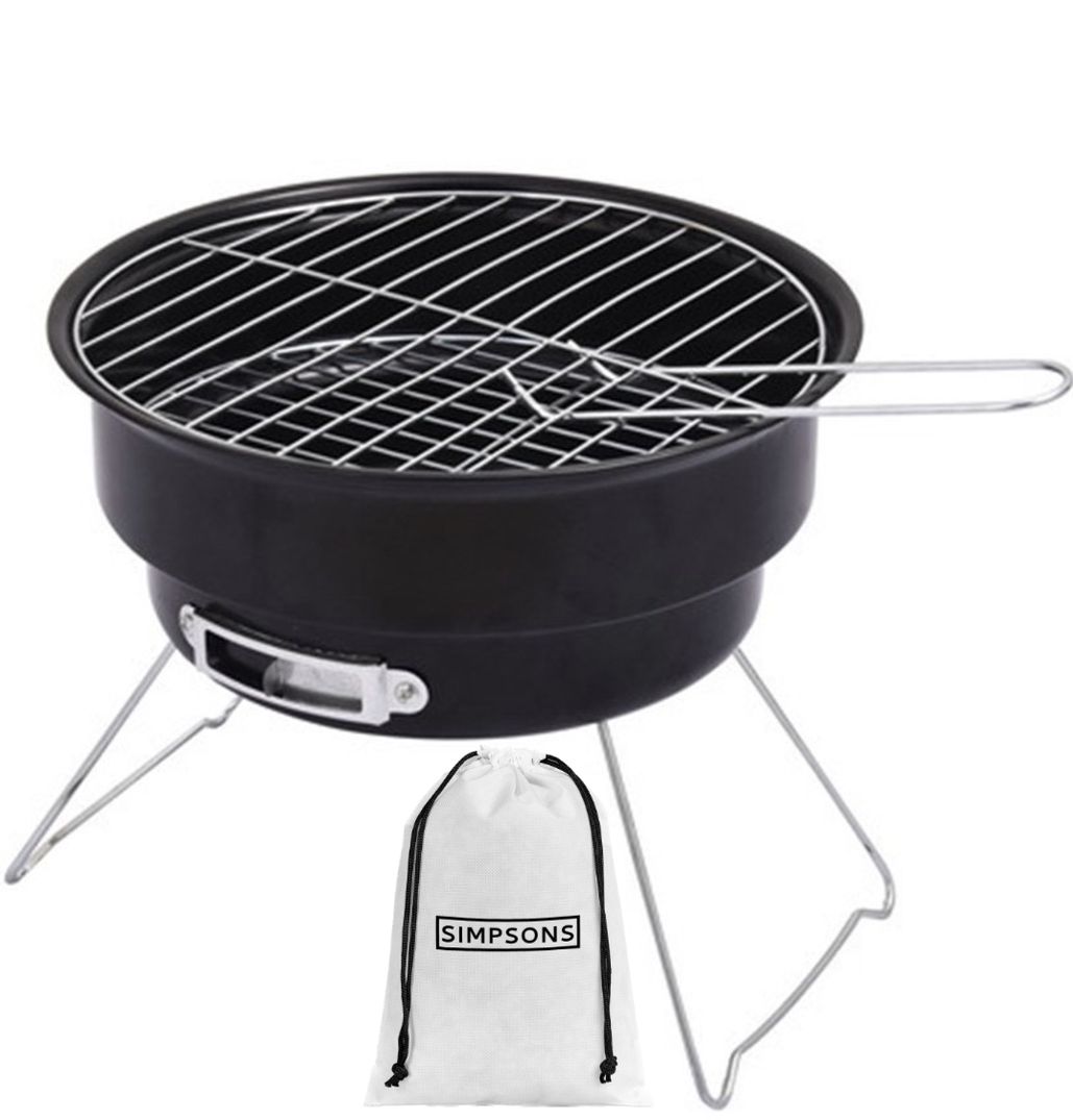 Simpsons Mini Portable Round Camping Barbecue Grill Stove and Simpsons ...