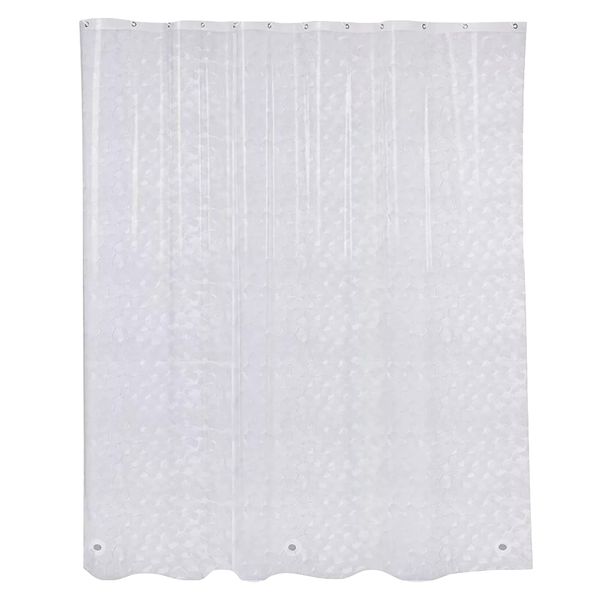 Decor Waterproof Anti Mould Geometric Frosted Glass Shower Curtain