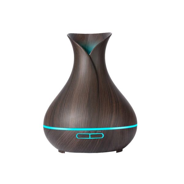 Aromatherapy Essential Oil Diffuser &amp; Ultrasonic Mist Humidifier - Dark Brown