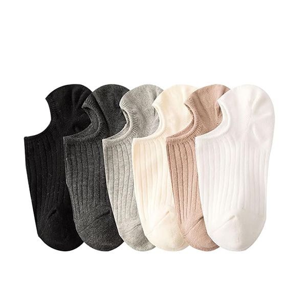 6 Pair Women's ,Breathable Non Slip Invisible Socks, Ankle Socks