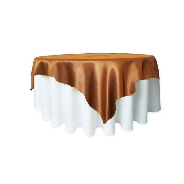 Brown Satin Table Overlay