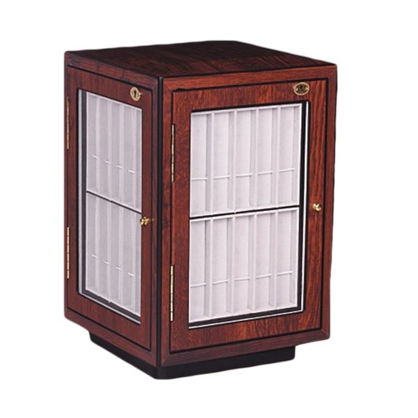 Killer Deals 40 Compartment Watch Strap Wooden Cabinet Lockable Organizer