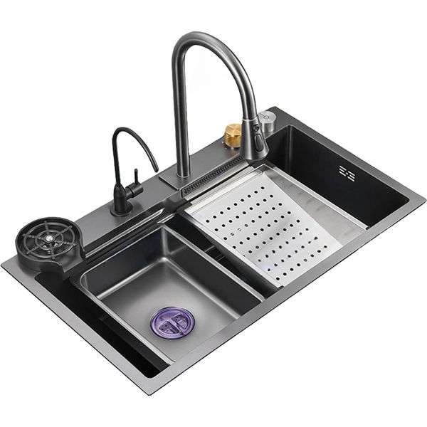 Hommex 304 Stainless steel Kitchen Sink, Multifunctional Drop in large Sink