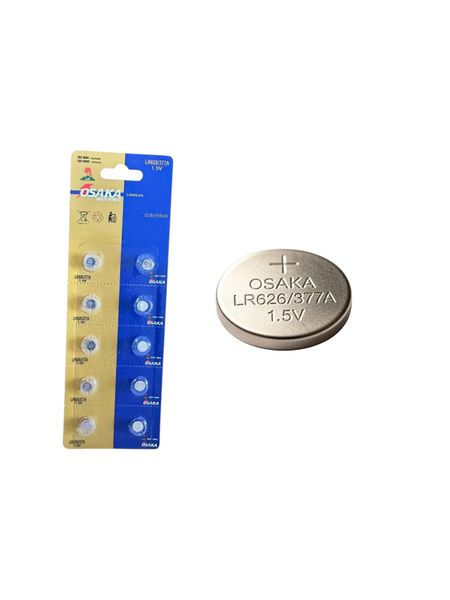 OSAKA LR626/377A 1.5V Alkaline Button Batteries (10-Pack)