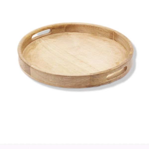 Wood Round Serving Tray