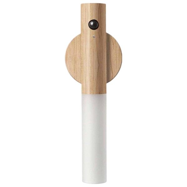 Motion-Activated Wireless Wooden Light With Warm &amp; Soft Glow - Light Wood
