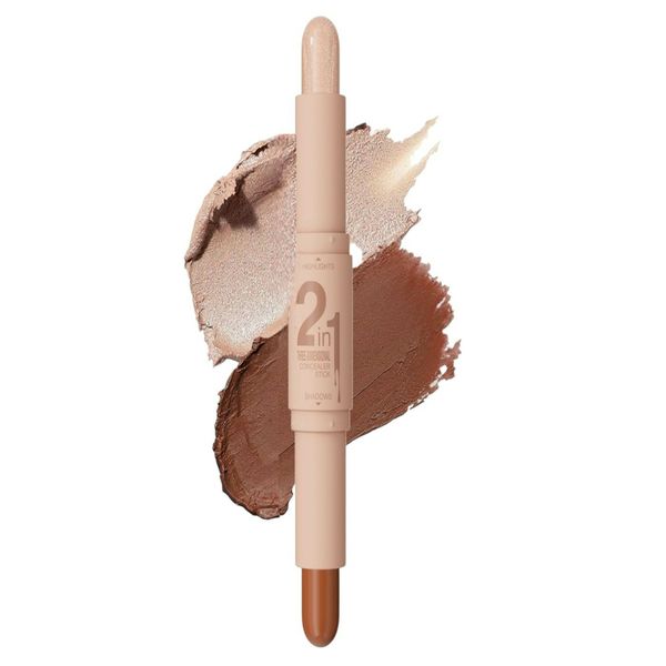 Hello Kiss Makeup Waterproof Contouring &amp; Highlighter Stick Duo No 4 Fair