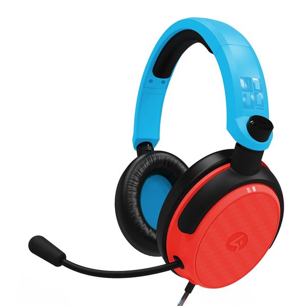 C6-100 Gaming Headset For PS4,Xbox,Switch,Andrioid,PC - Neon Blue &amp; Red