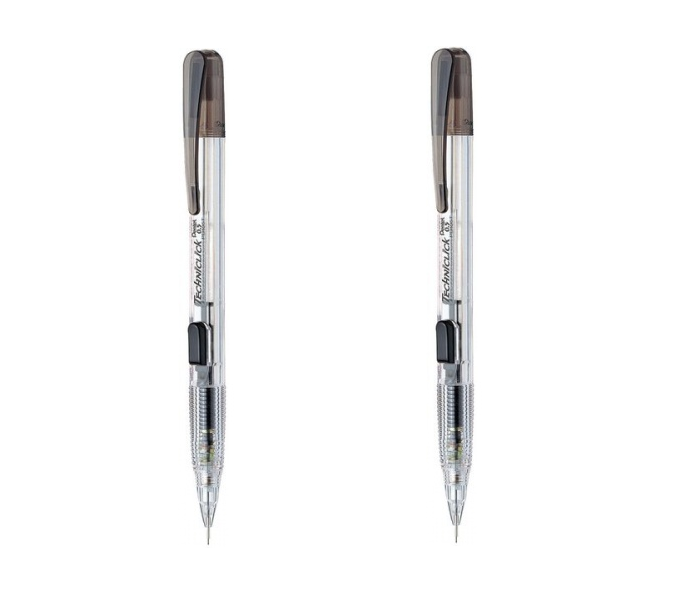 Pentel TechniClick Mechanical Pencil - Black Barrel - Pack of 2