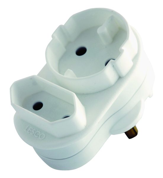 LESCO, 1xIEC, 1xSchuko Euro Continental Adapter