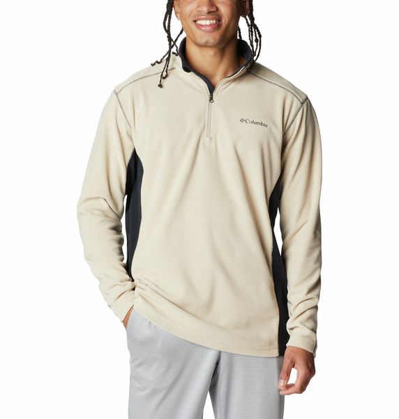 Columbia Men's Klamath Range II Half Zip Fleece Pullover Ancient Fossil Blk