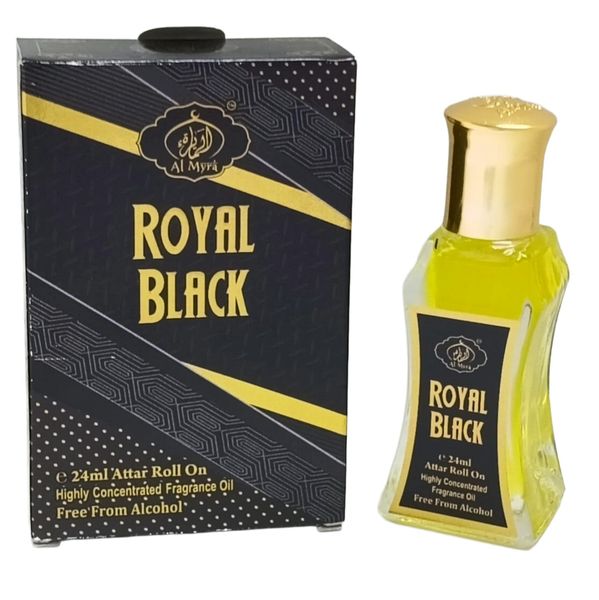 Royal Black Attar Roll-On (24ml) - Highly Concentrated Fragrance Oil