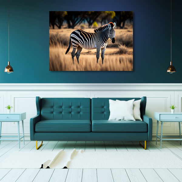 Canvas Wall Art Decor - Zebra In The Wild