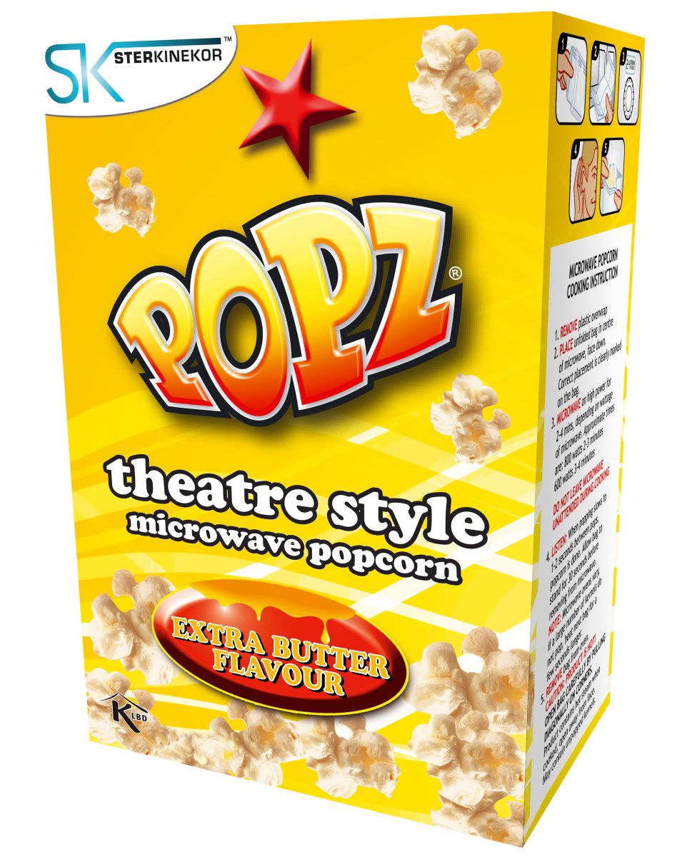 Ster Kinekor POPZ Microwave Popcorn Extra Butter Flavour 6 X 85g 