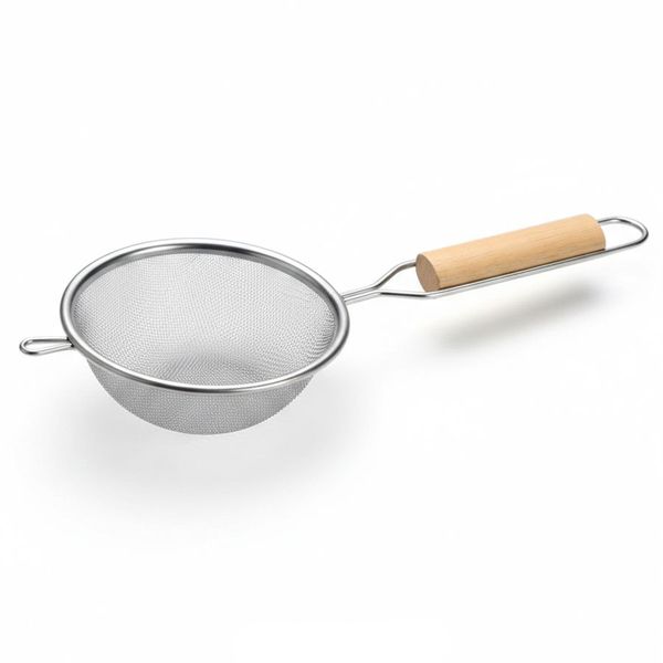 22cm Fine Mesh Stainless Steel Sift with Wooden Handle