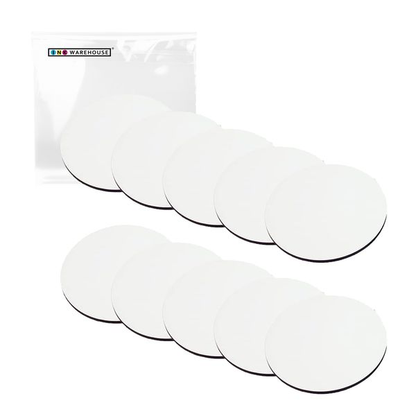 Sublimation Coaster Blanks 8 x 8 x 0.5cm Round (10 pack)