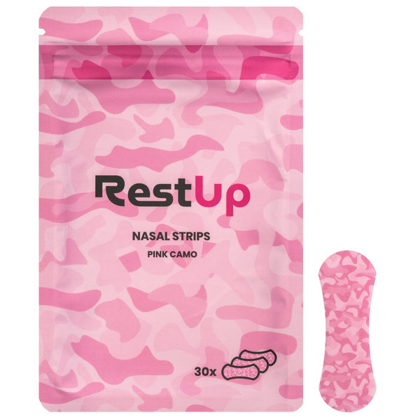 Nasal Strips - Sleep Aid, Nasal Breathing, Sinus Support | Pink Camo RestUp