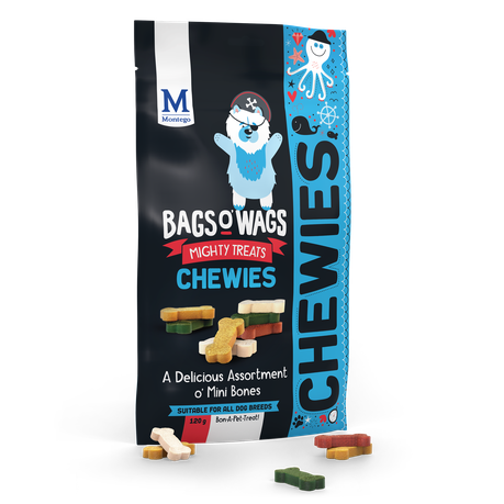 Montego Bags O' Wags - Chewies Mini Bones Dog Treats 120 g (Pack of 10) Image