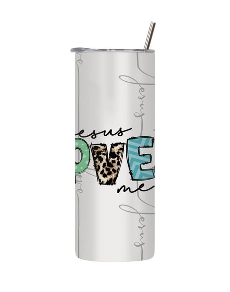 Jesus 20 Oz Straight Skinny Tumbler with Trendy Easter Graphic Present 082