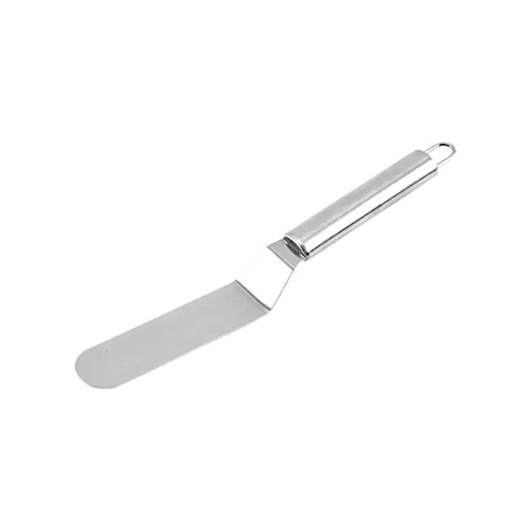 1 Piece - 26 cm Stainless Steel Curved &amp; Straight Icing Spatula - Silver