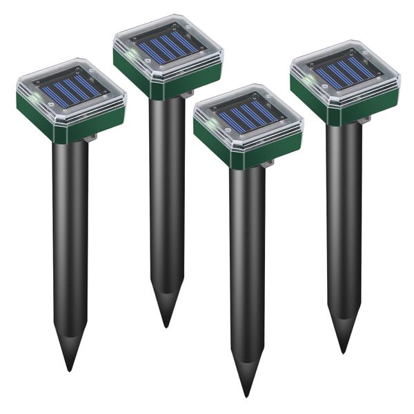 4-Pack Solar Mole Repellent - Chipmunk/Gopher/Snake Deterrent