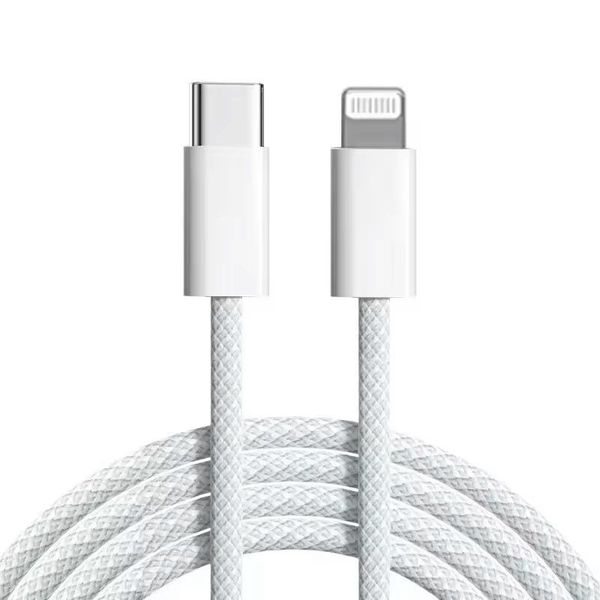 1M Braided Cable - White image