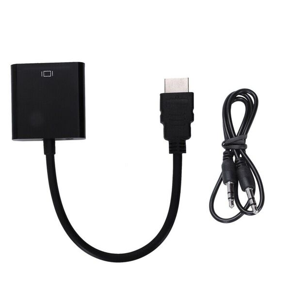 HDMI to VGA converter adapter + 3.5 mm audio jack