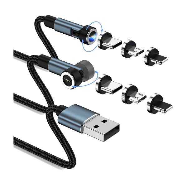 Charging Cable (2Pcs 3.3Ft+6.6Ft) 3 in 1 540 Support Compatible with Apple