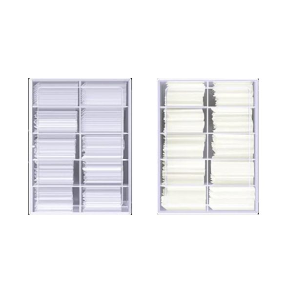 XL C Curve Nail Tips - 500 Pieces - Clear &amp; Natural