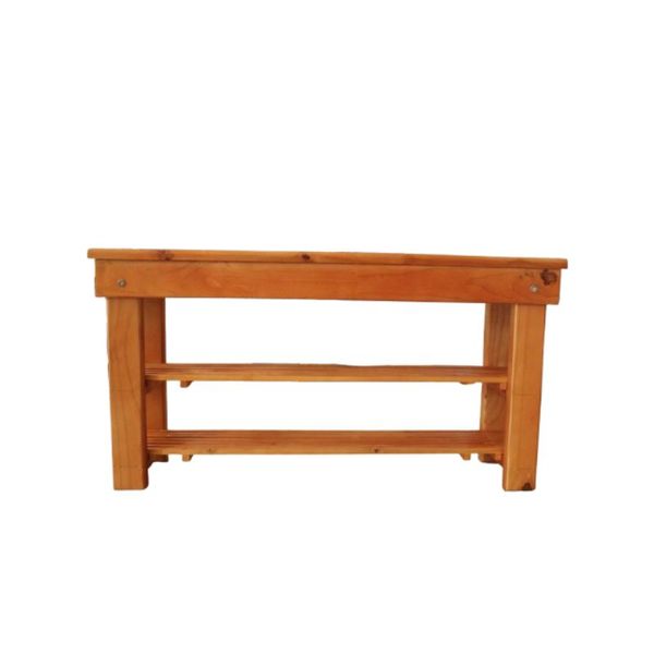 Bamboo 3 Tier Shoe Rack Bench 90cmX47cmX28cm by WOODLY