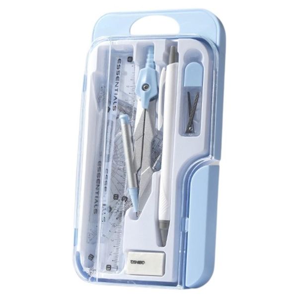 Student 8-Piece Geometry Set with Compass and Ruler