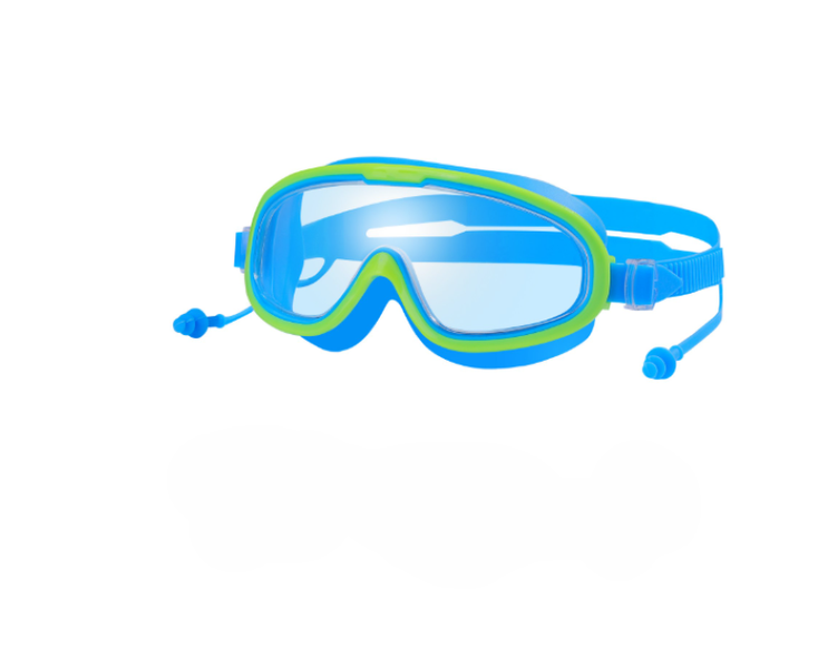 SamMag Biz Kids Swimming Goggles HD Anti-fog, Blue and Green