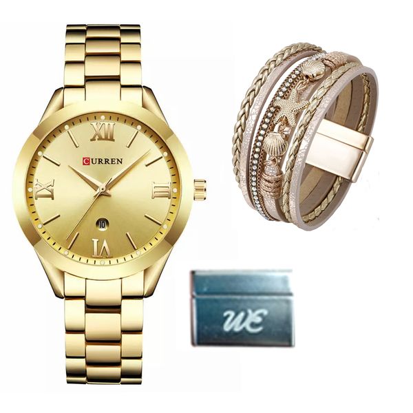 Curren - Golden Ladies Quartz Watch Stainless (Gold)