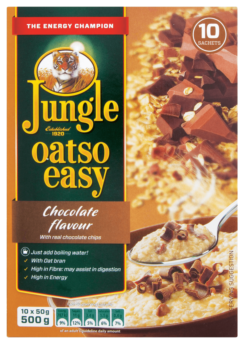 Jungle Oatso Easy Chocolate Flavour Instant Oats 500g Shop Today. Get